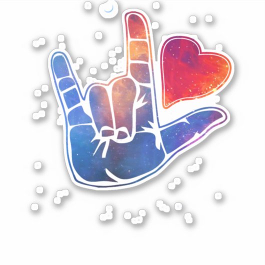 American Sign Language ASL I Liebe Sie in signlang Aufkleber (Vorderseite)
