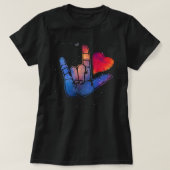 American Sign Language ASL I Liebe Sie in signlang T-Shirt (Design vorne)