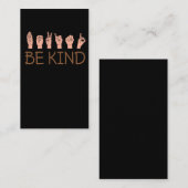 American Sign Language ASL Interpreter Kind Visitenkarte (Vorne/Hinten)