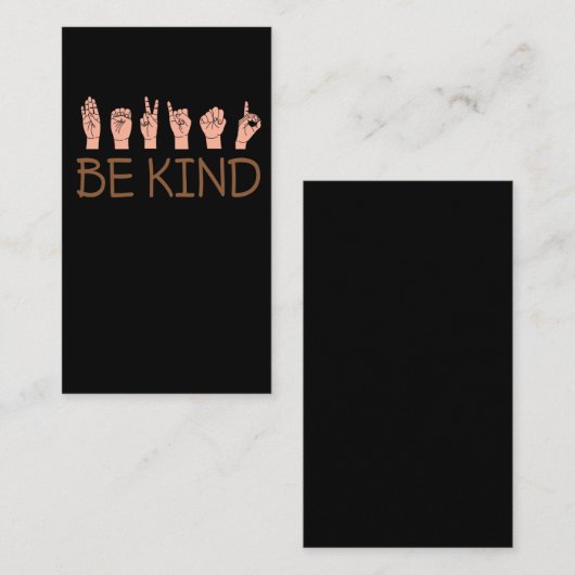 American Sign Language ASL Interpreter Kind Visitenkarte (Vorne/Hinten)