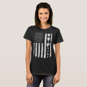 American Sign Language ASL USA Flag T-Shirt (Vorne ganz)