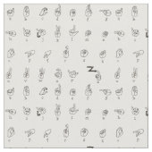 American Sign Language Chart Stoff (Nahaufnahme)