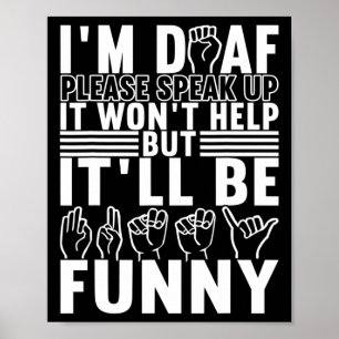 American Sign Language Deaf Awareness 13 Poster