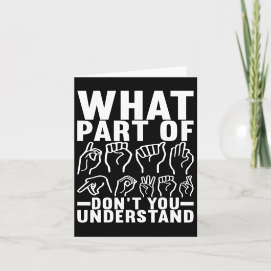 American Sign Language Deaf Awareness 17 Karte (Vorderseite)