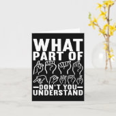 American Sign Language Deaf Awareness 17 Karte (Gelbe Blume)