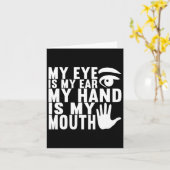 American Sign Language Deaf Awareness 18 Karte (Gelbe Blume)