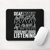 American Sign Language Deaf Awareness 1 Mousepad (Mit Mouse)