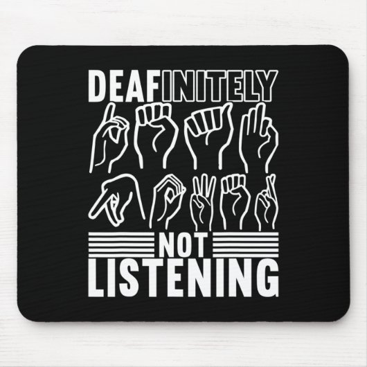 American Sign Language Deaf Awareness 1 Mousepad (Vorne)