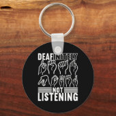 American Sign Language Deaf Awareness 1 Schlüsselanhänger (Vorderseite)