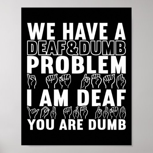 American Sign Language Deaf Awareness 20 Poster (Vorne)