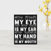 American Sign Language Deaf Awareness 21 Karte (Gelbe Blume)