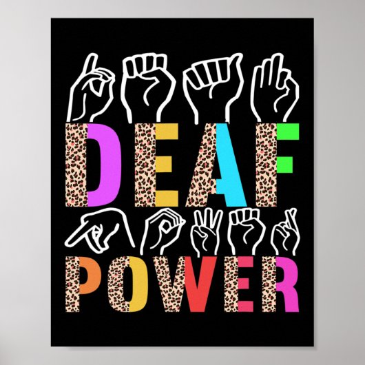 American Sign Language Deaf Awareness 3 Poster (Vorne)