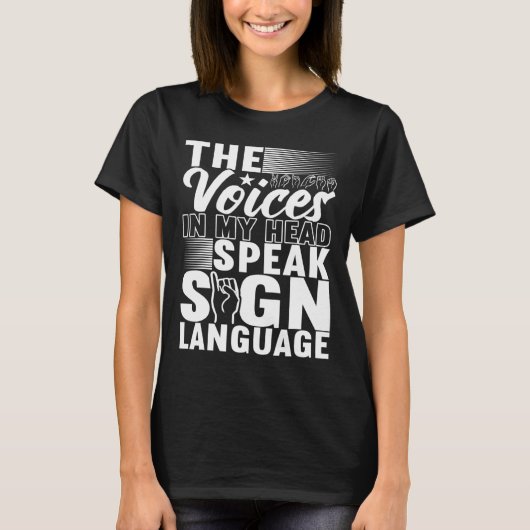 American Sign Language Deaf Awareness 5 T-Shirt (Vorderseite)