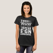 American Sign Language Deaf Awareness 5 T-Shirt (Vorne ganz)