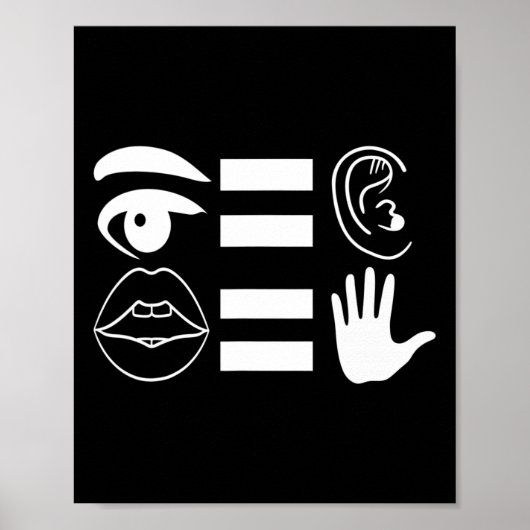 American Sign Language Deaf Awareness 6 Poster (Vorne)