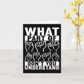 American Sign Language Deaf Awareness 7 Karte (Gelbe Blume)