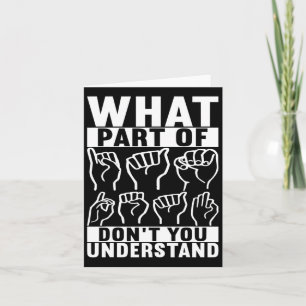 American Sign Language Deaf Awareness 7 Karte