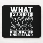 American Sign Language Deaf Awareness 7 Mousepad (Vorne)