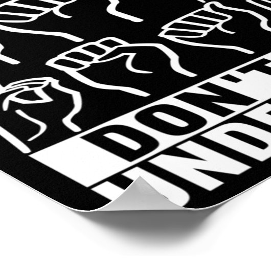 American Sign Language Deaf Awareness 7 Poster (Ecke)