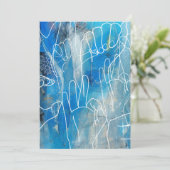 American Sign Language Feiertagskarte (Stehend Vorderseite)