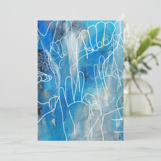 American Sign Language Feiertagskarte (Stehend Vorderseite)