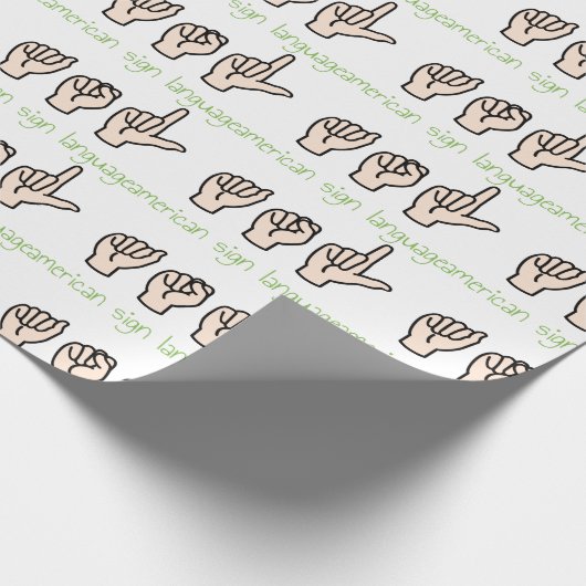 American Sign Language Geschenkpapier (Ecke)