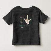 American Sign Language Handzeichen ASL I Liebe Sie Kleinkind T-shirt (Vorderseite)