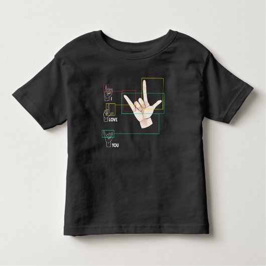 American Sign Language Handzeichen ASL I Liebe Sie Kleinkind T-shirt (Vorderseite)
