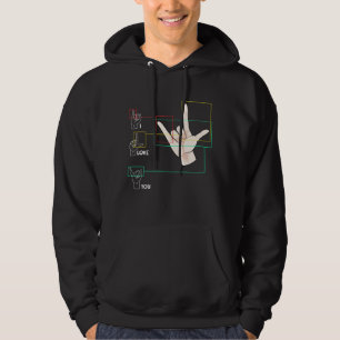 American Sign Language Handzeichen ASL I Liebe You Hoodie