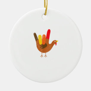 American Sign Language I Liebe You Erntedank Tur Keramik Ornament