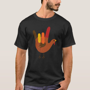 American Sign Language I Liebe You Erntedank Tur T-Shirt