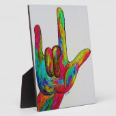 American Sign Language I LIEBE YOU Fotoplatte (Seite)