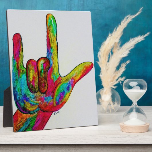 American Sign Language I LIEBE YOU Fotoplatte (Seite)