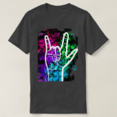 American Sign Language I Love You Design T-Shirt (Design vorne)