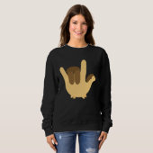 American Sign Language I Love You Valentines  Kid Sweatshirt (Vorne ganz)