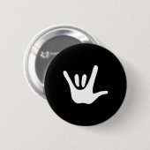 American Sign Language Liebe ASL Button (Vorne & Hinten)