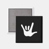 American Sign Language Liebe ASL Magnet (Vorderseite/Rückseite)