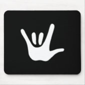American Sign Language Love Asl Deaf Awareness  Mousepad (Vorne)