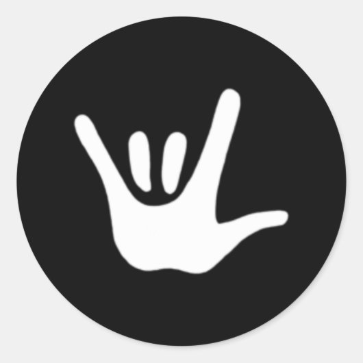 American Sign Language Love Asl Deaf Awareness Runder Aufkleber (Vorderseite)