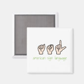 American Sign Language Magnet (Vorderseite/Rückseite)