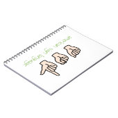 American Sign Language Notizblock (Linke Seite)