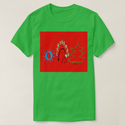 American Sign Language O Christmas Tree T-Shirt (Design vorne)