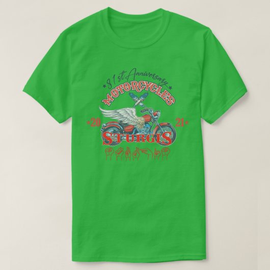 American Sign Language Sturgis Rally Motorcycles 2 T-Shirt (Design vorne)