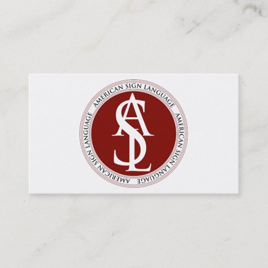 American Sign Language Teacher Visitenkarte (Vorderseite)