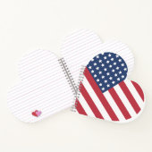 American Simple Flag Heart Trend Notebook Notizblock (Innenseite)