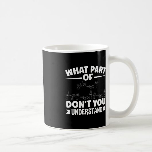 American Sing Language ASL Teacher ASL Alphabet Pu Kaffeetasse (Rechts)
