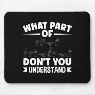 American Sing Language ASL Teacher ASL Alphabet Pu Mousepad