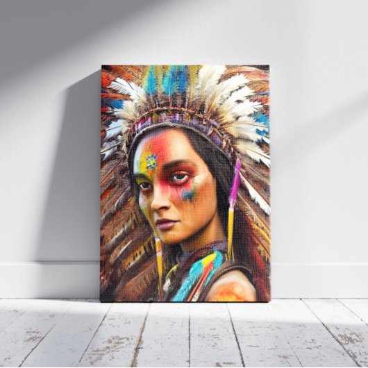 American Sioux Canvas Print Leinwanddruck