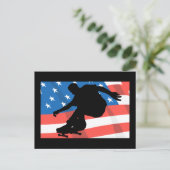 American Skateboarder Postkarte (Stehend Vorderseite)