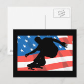American Skateboarder Postkarte (Vorne/Hinten)